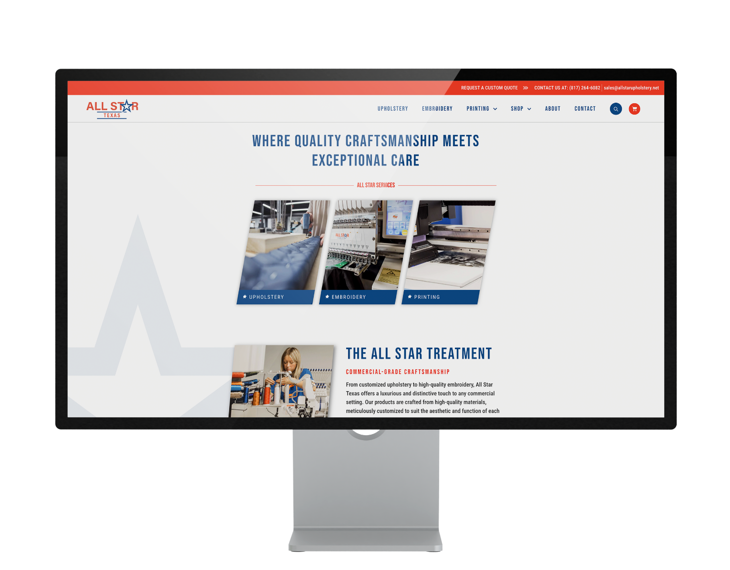 All-Star custom website design by Uptimize Design — clean, conversion-focused interface