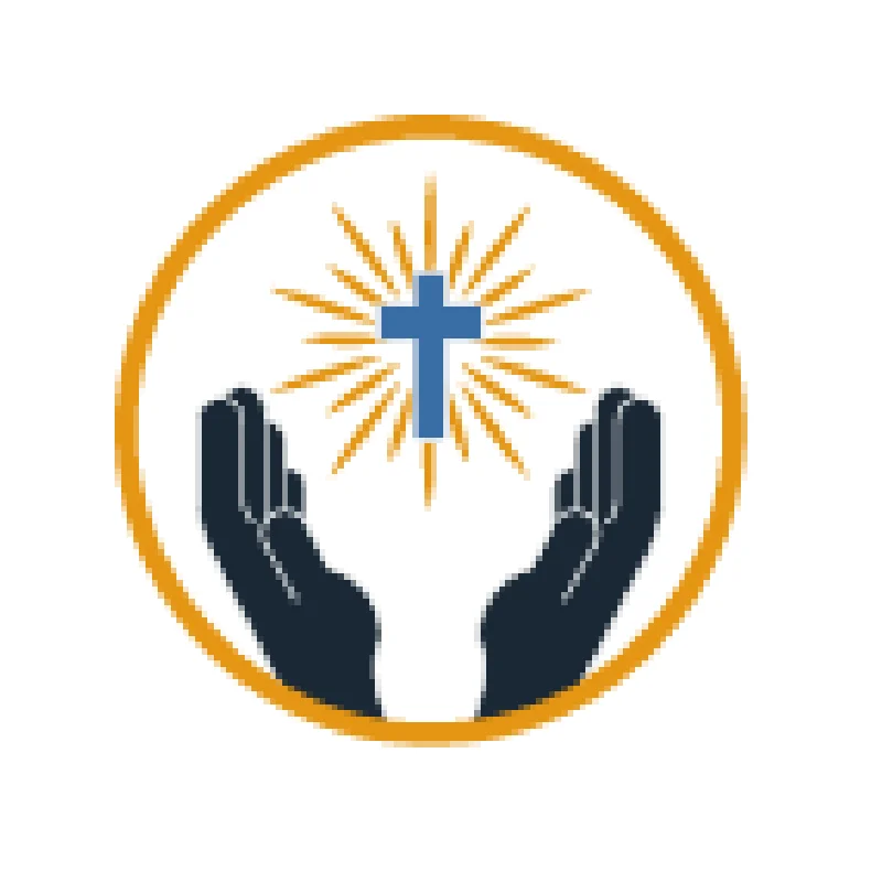 Custom icon: hands lifting a cross with light rays, from the Covenant Membership icon library