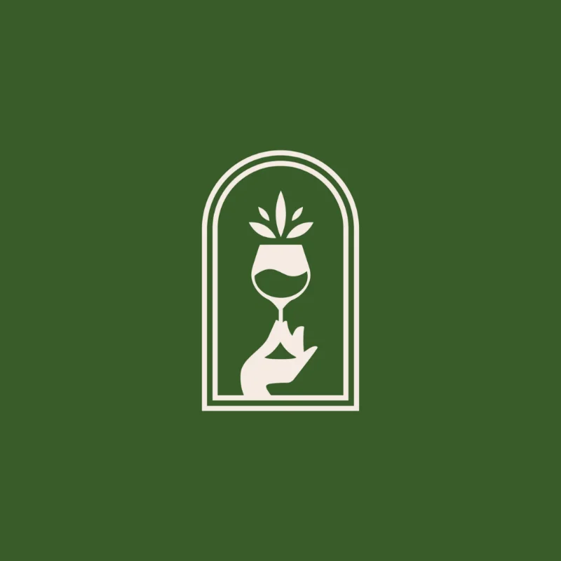 Clean Wine Initiative member logo: a green line-drawn archway with a hand holding a wine glass and a sprouting plant